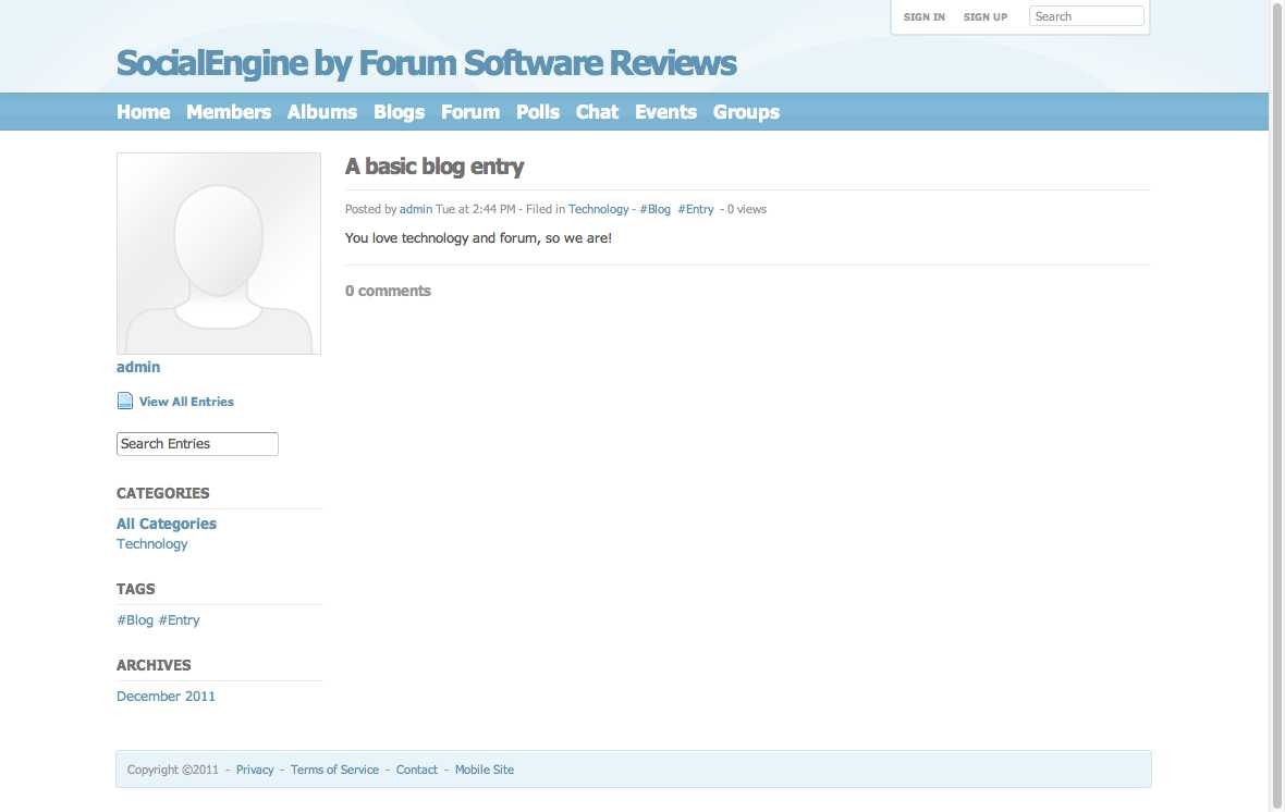 SocialEngine - Consult a Blog Entry